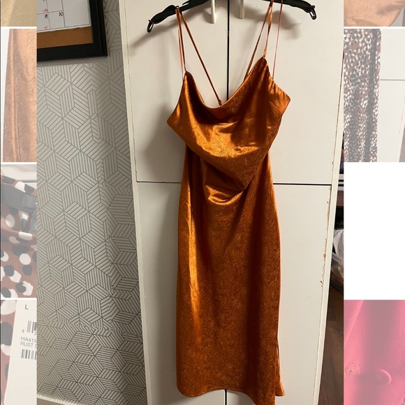 Orange slip dress - Picture 3 of 9